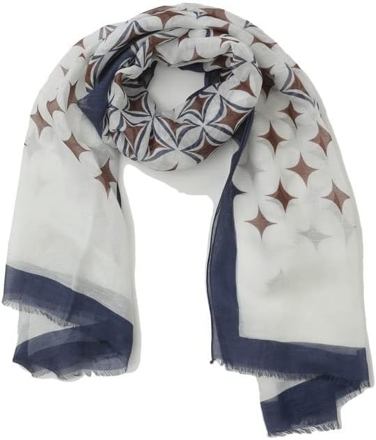 [メンズビギ] Altea ジオメトリックプリント大判ストール