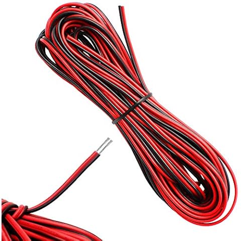 10 Meter 22AWG Elektrodraht Rot und Schwarz Elektrischer Draht Kabel Litzen Verzinnter Kupferdraht Weiche und flexible für einfarbige LED Streifen und elektronische Verdrahtung Cover