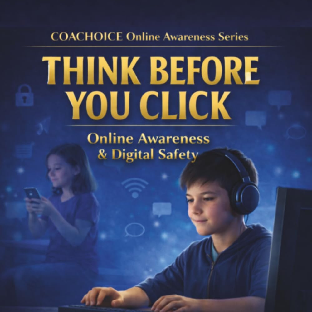 Think Before You Click - Boy Version: An Online Safety Book for Kids Ages 7–12 About Smart Clicking, Social Media, and Digital Awareness (Think Before You - Online Awareness Series)