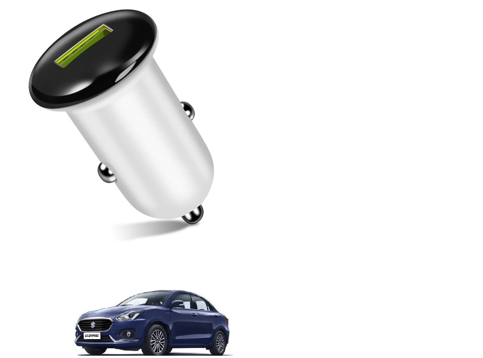 AUTO Addict CAR Charger Fast (Quick,1 Port) Single USB Charger for Maruti Suzuki New Dzire (2017-Present)