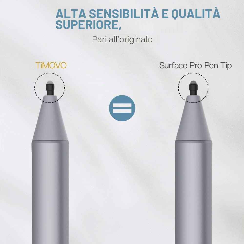 MoKo 4 Punte Ricambio Per Penna Surface Pro 2017/Pro 4 – HB, 2H, H Con Chiave Di Smontaggio – Scrittura Fluida E Precisa