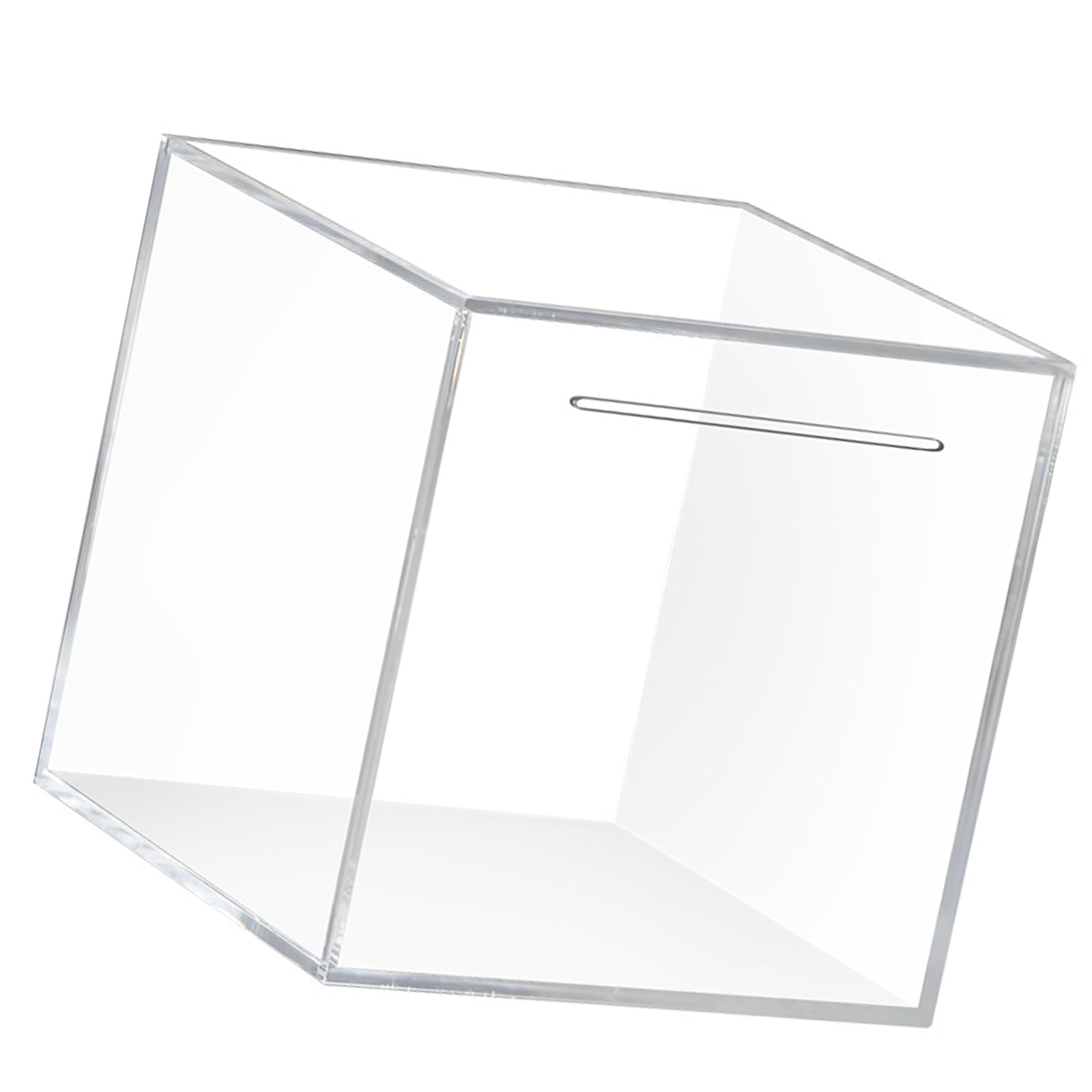Carotoe Transparent Child Friendly Acrylic Money Keeper Single Entry Coin Slots Shatters Resistant S Saving Display Single Way Coin Slots