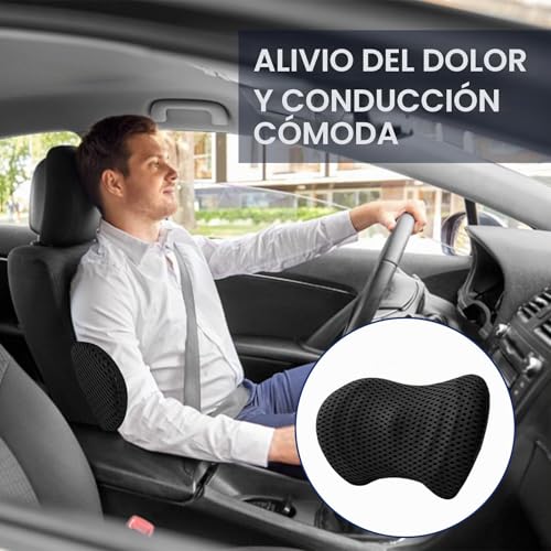 Miniatura 5 de Raxfekro Cojín Lumbar Ergonómico De Espuma Viscoelástica, Cojín Lumbar Para Respaldo, Cojín Lumbar Para Asientos De Coche Y Sillas De Oficina Negro