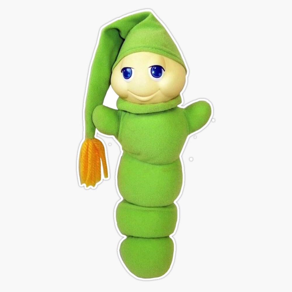 Glo Worm Toy Window Bumper Sticker Decal 5"