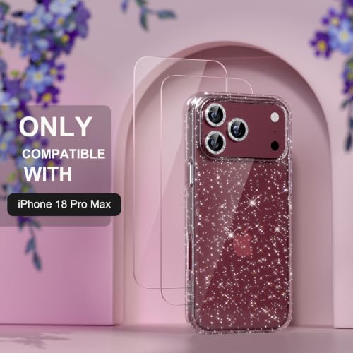 Choiche for iPhone 18 Pro Max Case Clear Women Girly (Glitter Clear) by Choiche - Used condition - Image 2