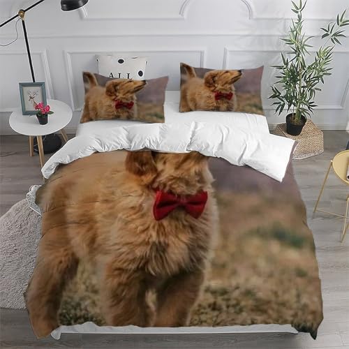 Parure de lit chiots imprimés : la douceur du microfibre