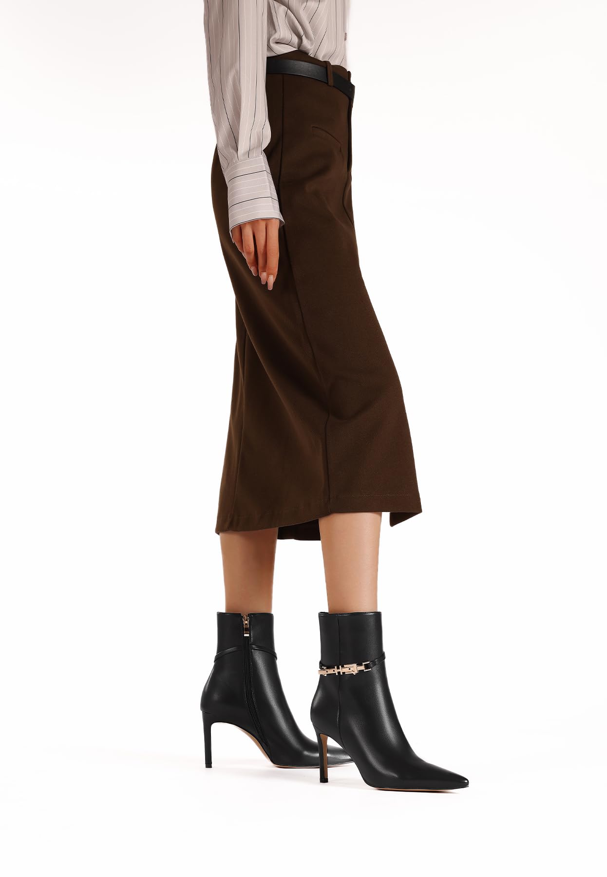 QUEEN HELENA Tronchetti con Tacco a Spillo Stivaletti Eleganti Donna K3460