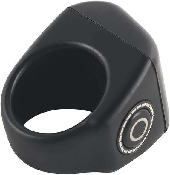 Ticha Smart Ring Bluetooth Muslim Digital Azan Alarm Clock Tasbeeh Counter Prayer Reminder 18mm Black