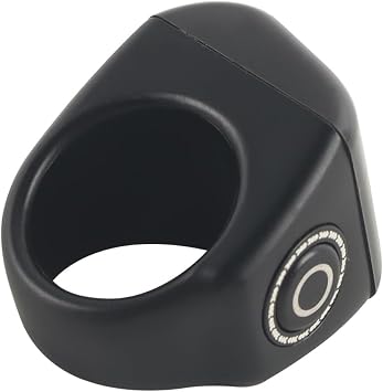 Ticha Smart Ring Bluetooth Muslim Digital Azan Alarm Clock Tasbeeh Counter Prayer Reminder 18mm Black
