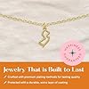 Lucky Feather New Jersey State Shaped Necklace | 14k Gold-Dipped Pendant Necklace | Easter Basket Stuffer| State Love Fashion Jewelry For Women | Dainty Necklace For Women | Great Gift Idea #5