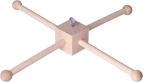 Marco de madera para cuna de bebé, colgador móvil de madera para habitación de bebé, soporte de madera