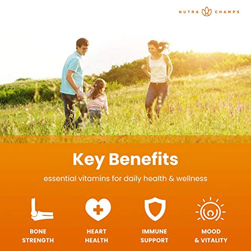 Image of NutraChamps Vitamin D3 K2 Drops, Liquid Vitamin D3 5000 IU & K2 D3 with MK7, Vitamin D Drops for Kids, Bones, Heart & Immune Health, Liquid Vitamin D in MCT Oil for Better Absorption