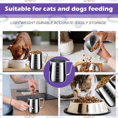 Cucharón medidor para comida de perro de acero inoxidable 2.5 tazas miniatura 6