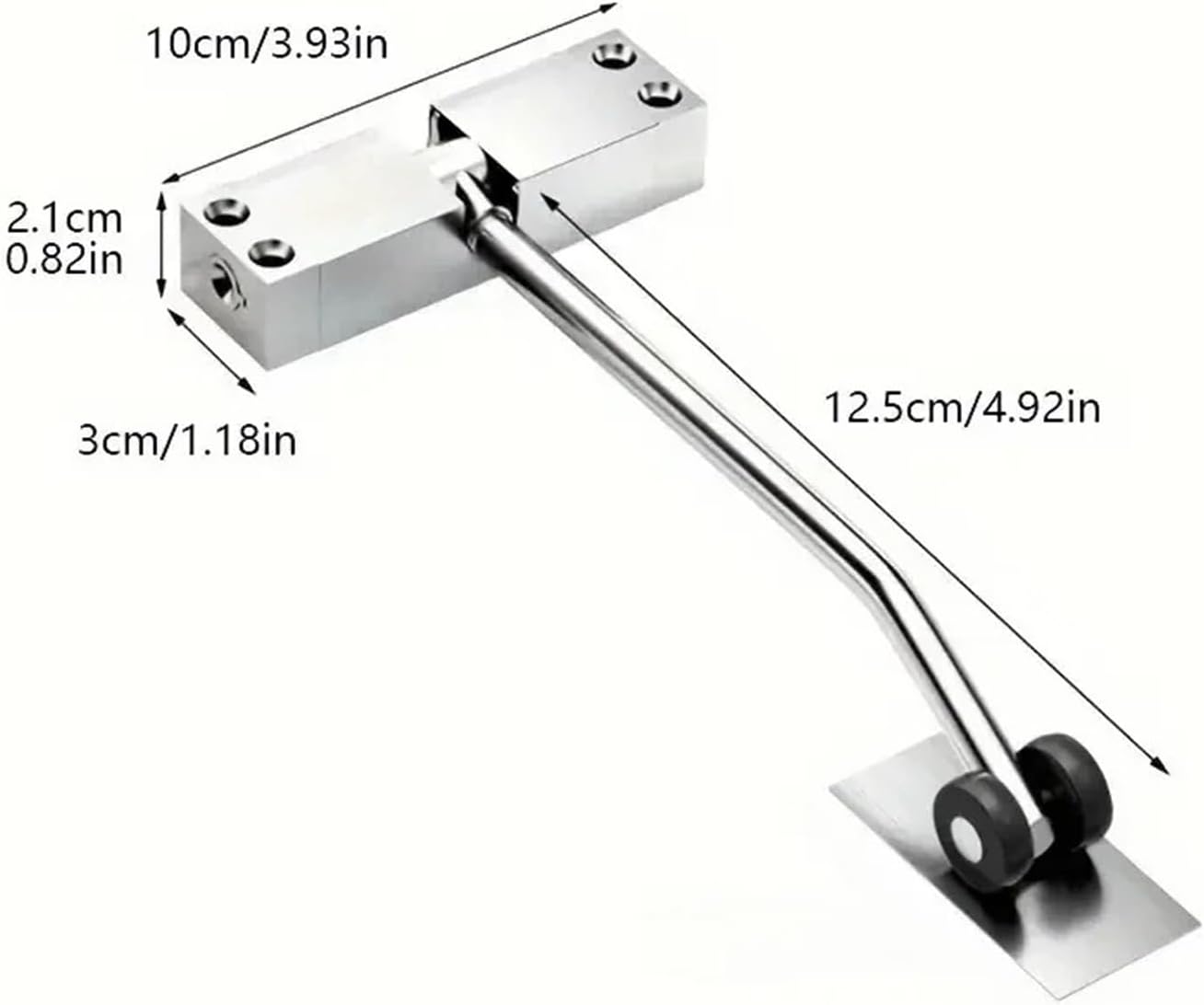 Automatic Spring Door Closer Closing Device Can Adjust The Furniture Hardware(Silvery)