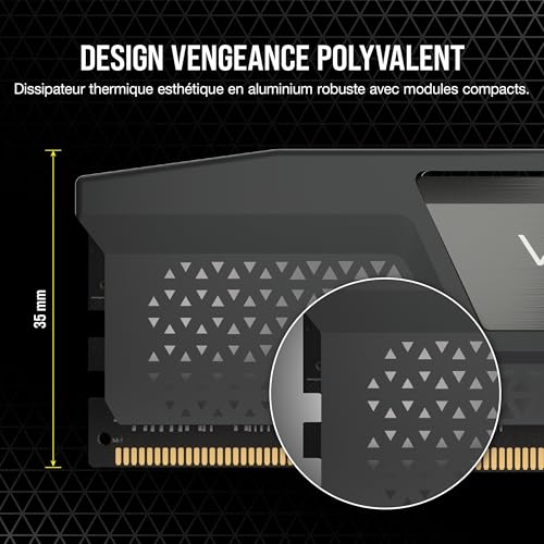 RAM DDR5 CORSAIR VENGEANCE 48Go 2x24Go 6000MHz CL30 Compatible iCUE - vue 8