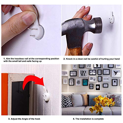 Ganci Appendiabiti 39 pezzi Chiodi da Parete Muro