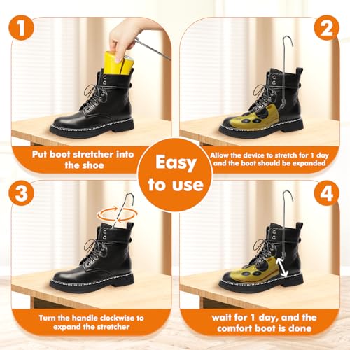 GRW Boot Stretchers for Cowboy Boots Women Men, Adjustable Boot Stretcher Thick Wide Feet,Cowboy Boot Stretcher for High Instep Wide Size 7-132