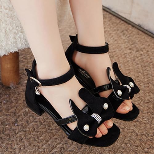 IWIHMIV Girls Dressy Sandals Girls Open Toe Low Heel Dress Sandals Lightweight Comfortable Cute Summer Shoes for Toddler4