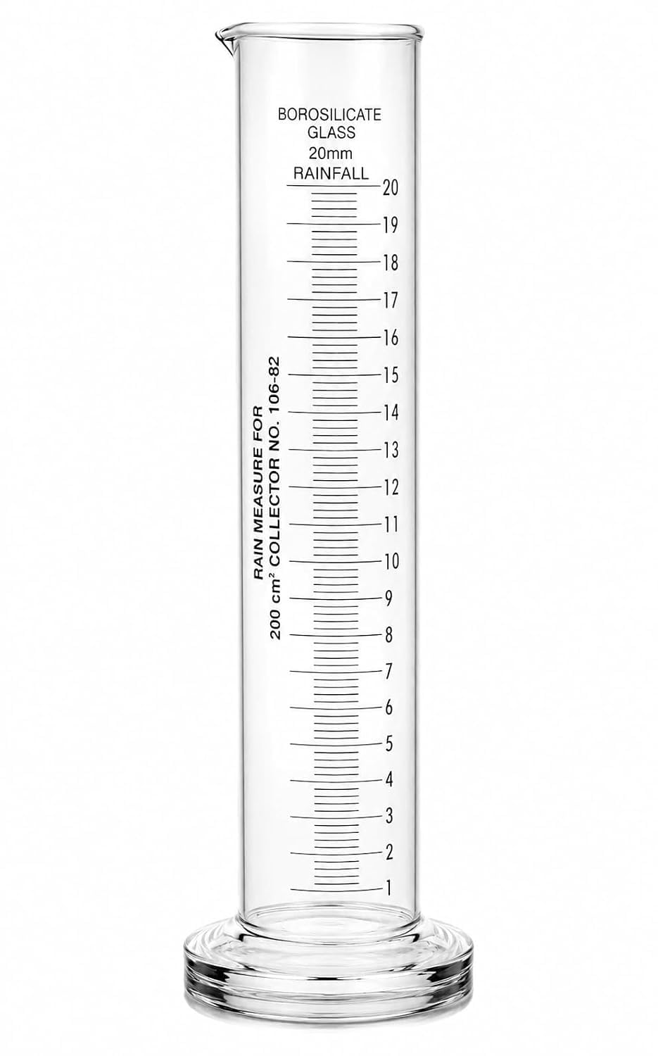 Glass Rain Gauge Cylinder | Transparent Rainfall Measuring Instrument | Accurate Weather Monitoring Equipment For Agriculture, Meteorology, Schools & Research |-image-49