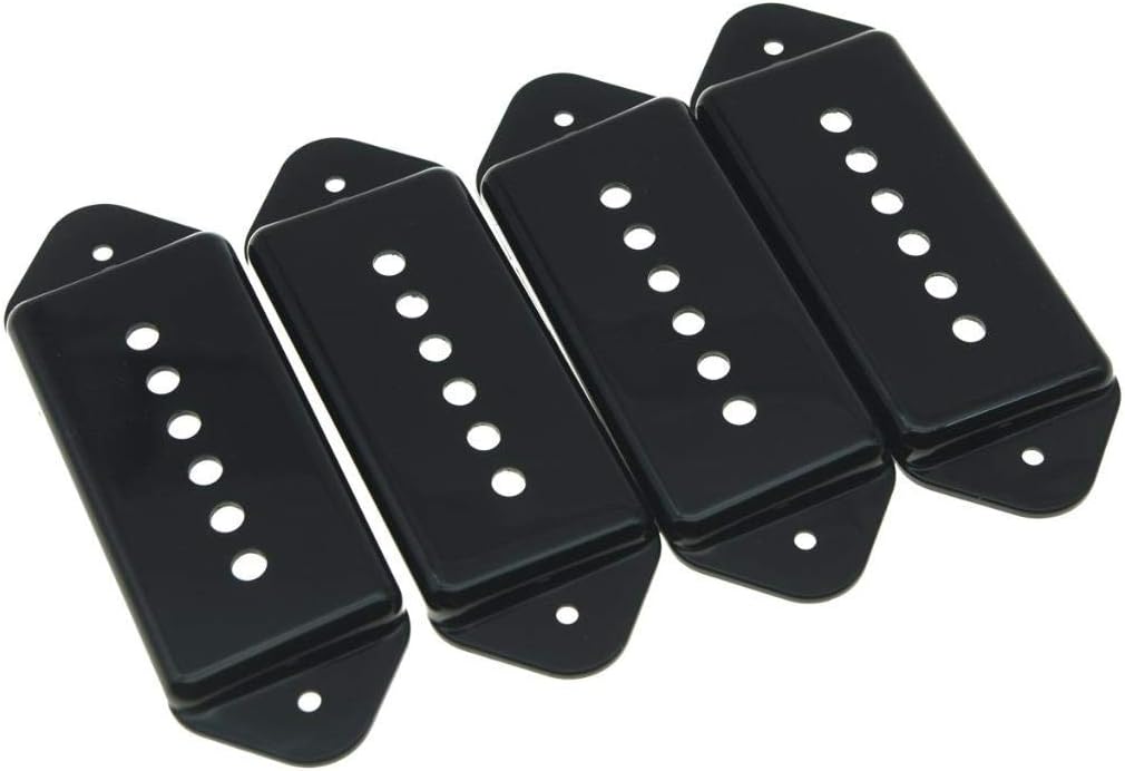 KAISH 4pcs Black ABS P90 Dog Ear Pickup Covers with 49.2mm Pole Spacing image 2