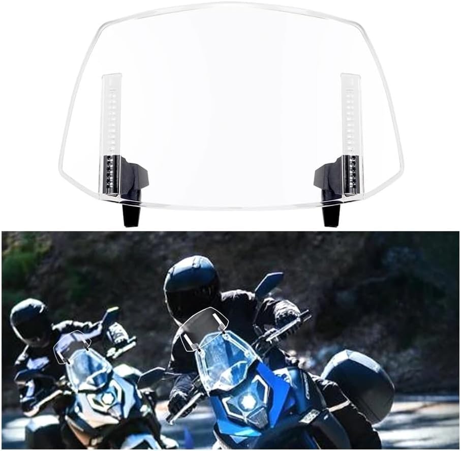 Deflettore Antivento per Moto per BMW R1200GS R1250GS F800GS Yamaha Kawasaki,Anti-crepa Parabrezza e Deflettori per Moto Deflettore Spoiler