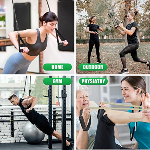 Image of WIKDAY Exercise Resistance Bands with Handles for Working Out Workout Bands Set with Door Anchor for Physical Therapy, Yoga, Pilates