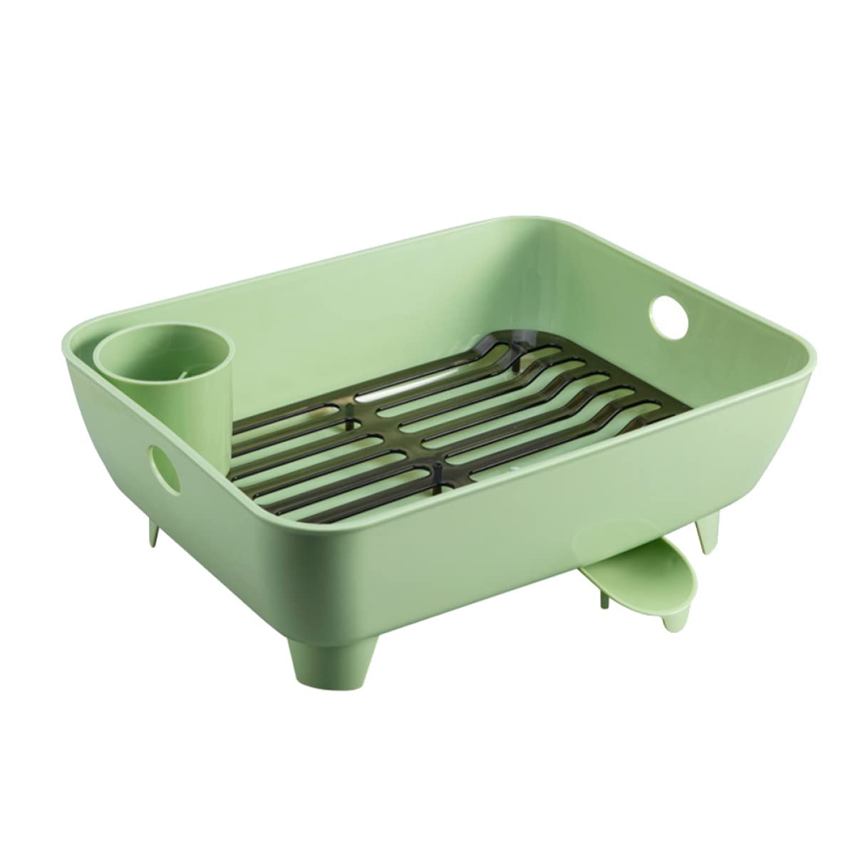 Cabilock 1Pc Organizer da Cucina Ciotola Rack Bacchette Supporto Verde Stoviglie per La Casa Stoviglie Drenanti