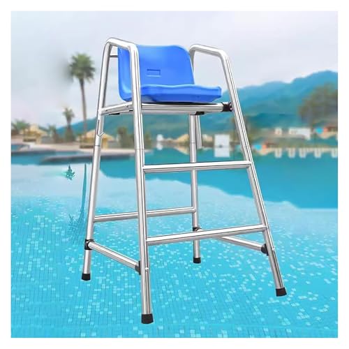 Silla alta para salvavidas de piscina en acero inoxidable miniatura 1