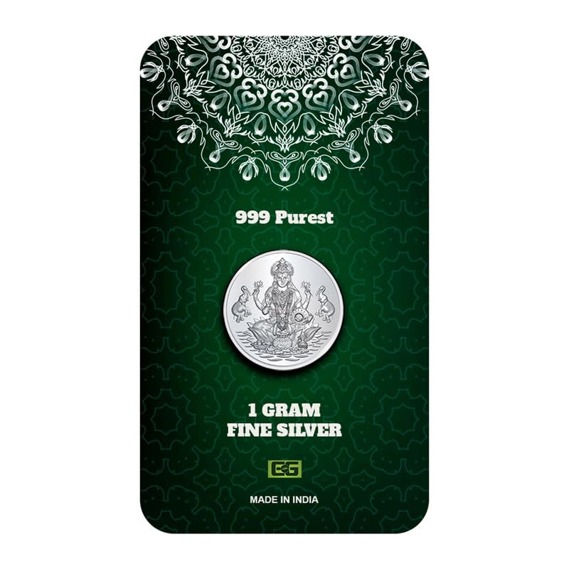 Elamgreen Silver Coin Laxmi Silver 1 Grams For Gift Bis Hallmark Certified Purity