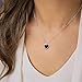 TZPI Silver Black Heart Necklace for Women, Heart Necklace Black Tourmaline Necklace for Girls as Handmade Necklace for Her or Birthday Anniversary for Her…