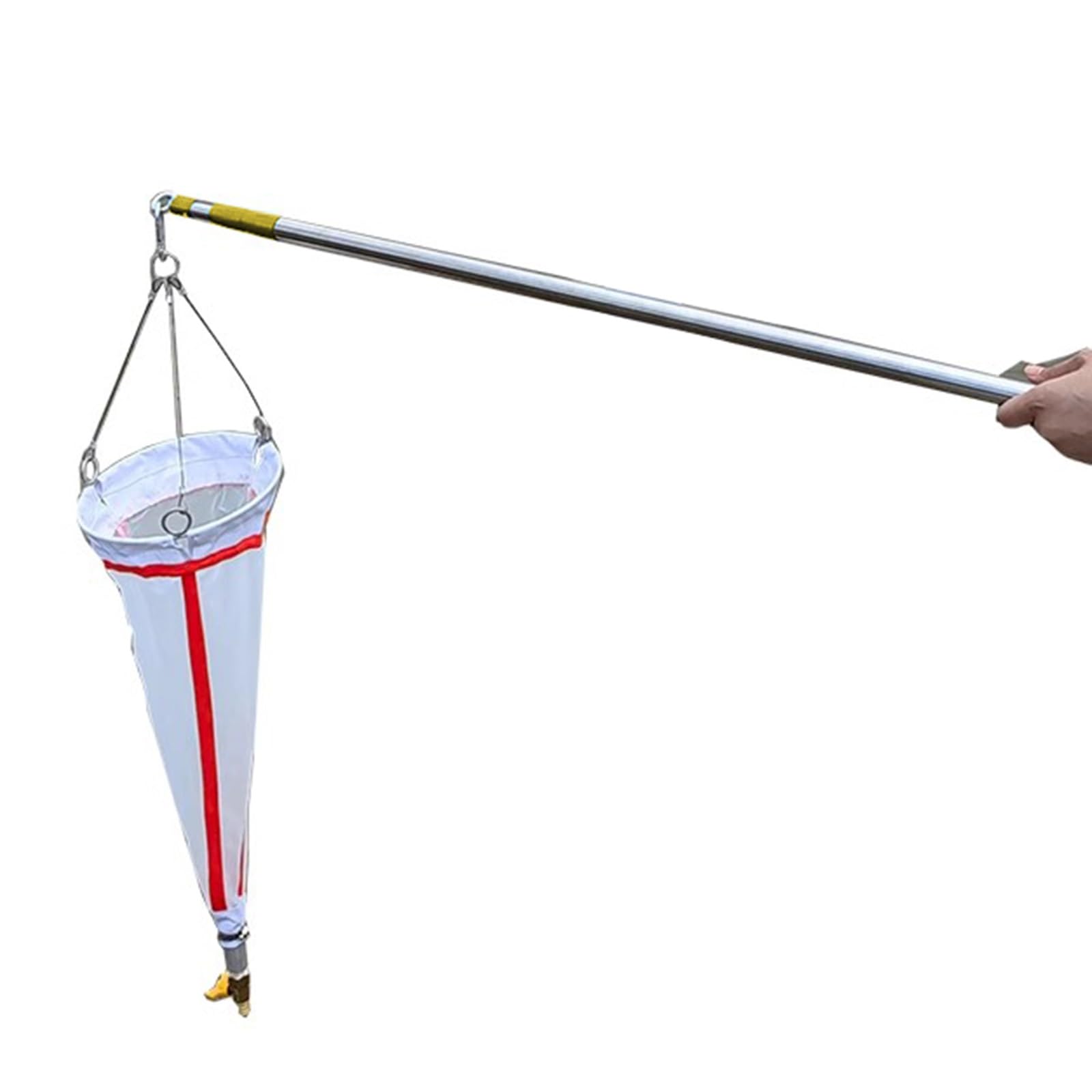 Muestreadores de laboratorio Red Para Recolección de Plancton con Varilla Telescópica Metálica, Apertura de 64μm Portátil Redes para Fitoplancton para Estanques / Océanos / Lagos / Ríos Muestreo(300cm