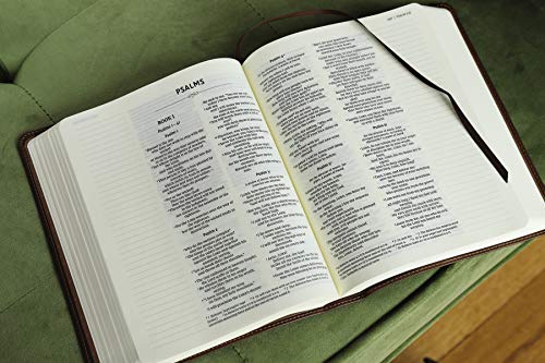 Image of NIV, Journal the Word Bible (Perfect for Note-Taking), Double-Column, Leathersoft, Brown, Red Letter, Comfort Print: Reflect, Take Notes, or Create Art Next to Your Favorite Verses