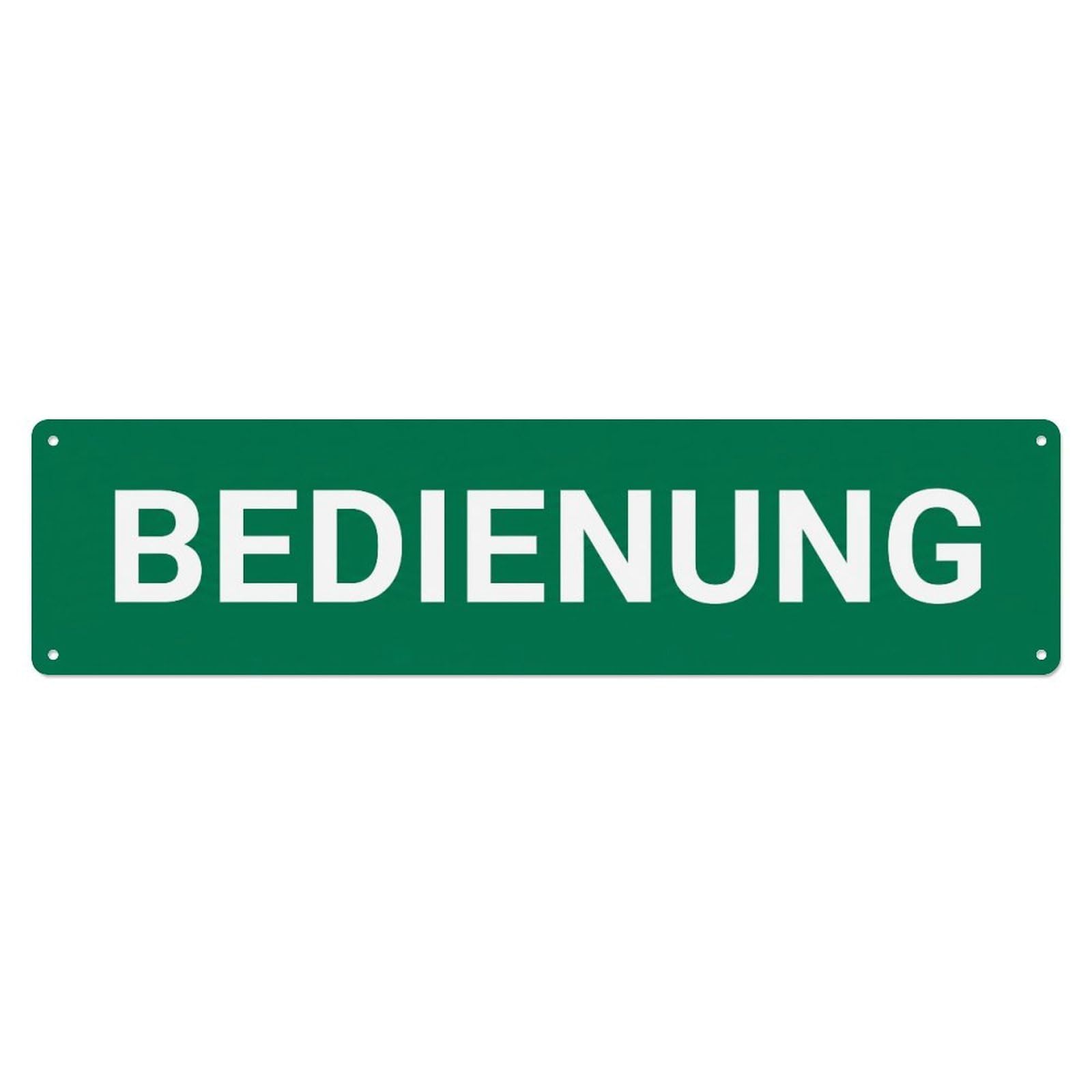 Metal Tin Sign Bedienung Service Counter Available