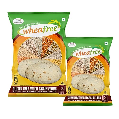 Image of Wheafree Multigrain Gluten Free Flour Combo Pack - (5Kg + 1Kg) | Soya Free | Lactose Free | Easy to Digest | Suitable for Celiacs | Vegetarian