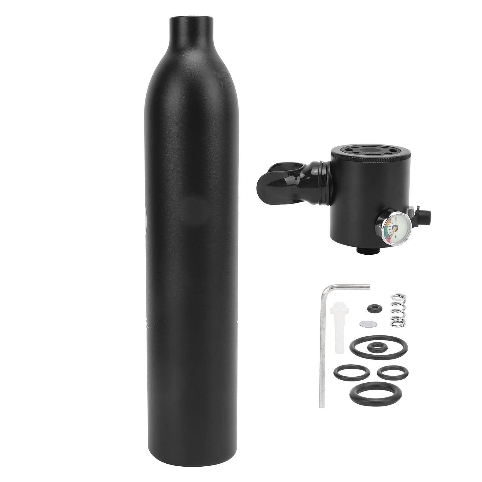 VGEBY Bombola di Ossigeno per Immersione, Bombola per Bombola da 0,5 L Bombola di Ossigeno per Immersione per Immersioni con Regolatore per Immersione(Nero) immersione