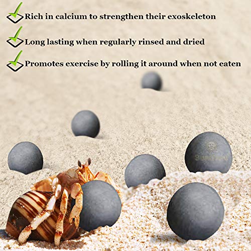 Sungrow 10 Hermit Crab, Crayfish Calcium Supplement Balls, Beneficial For Molting Pets, With Over 30 Beneficial Minerals - Image 4
