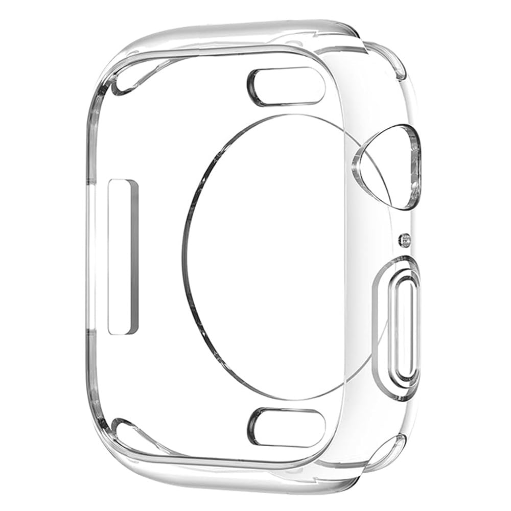 HANKN 46mm Soft Case for Apple Watch Series 10 46mm Case, Soft TPU Cover Ultra-Thin Transparent Iwatch Shell Bumper [No Front Screen Protector] (Clear, 46mm)