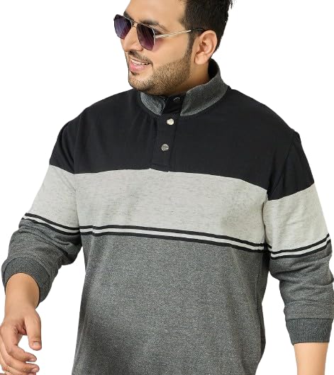 austivo Man Striper High Neck Sweatshirt-picture-22