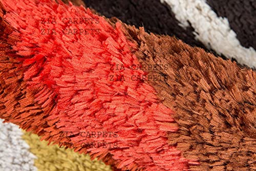 Image of Modern Quality Carpet /Trending Design Hand Woven Fluffy Rug /Mats for Bedroom /Dinning Hall /Living Room 2-inch Thick [Size 10x13 feet]