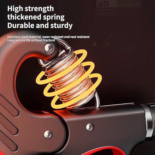 Grip strength trainer, adjustable hand grip strengthener, Durable Adjustable Resistance 5-100KG With Digital Counter, ergonomic design, high-strength spring, perfect hand