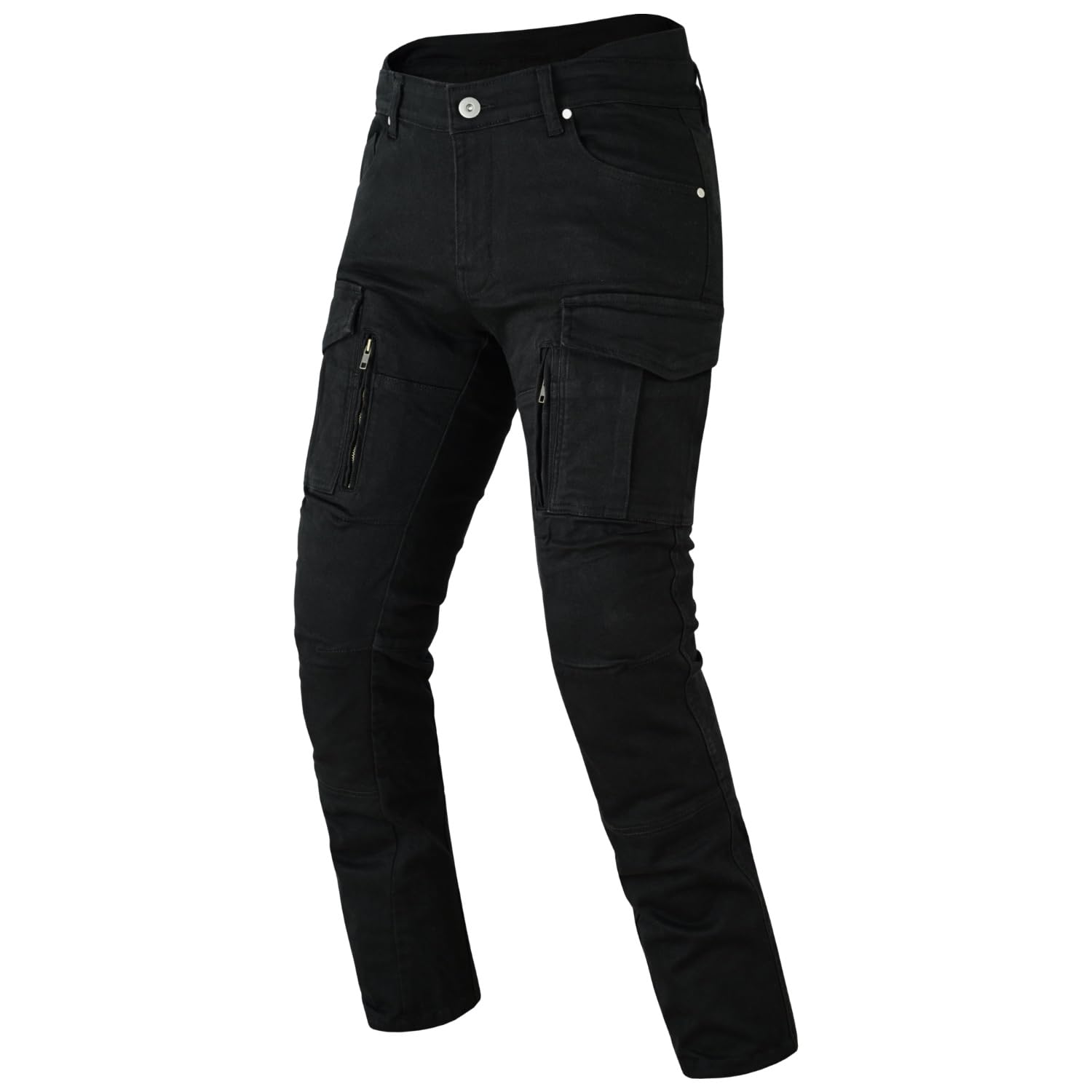 Aramid Motorradjeans Damen & Herren,Protektoren an Knie & Hüfte,Cargo Style, Abriebfest,Motorrad Cargo Arbeitshose Unisex – Aramid verstärkt