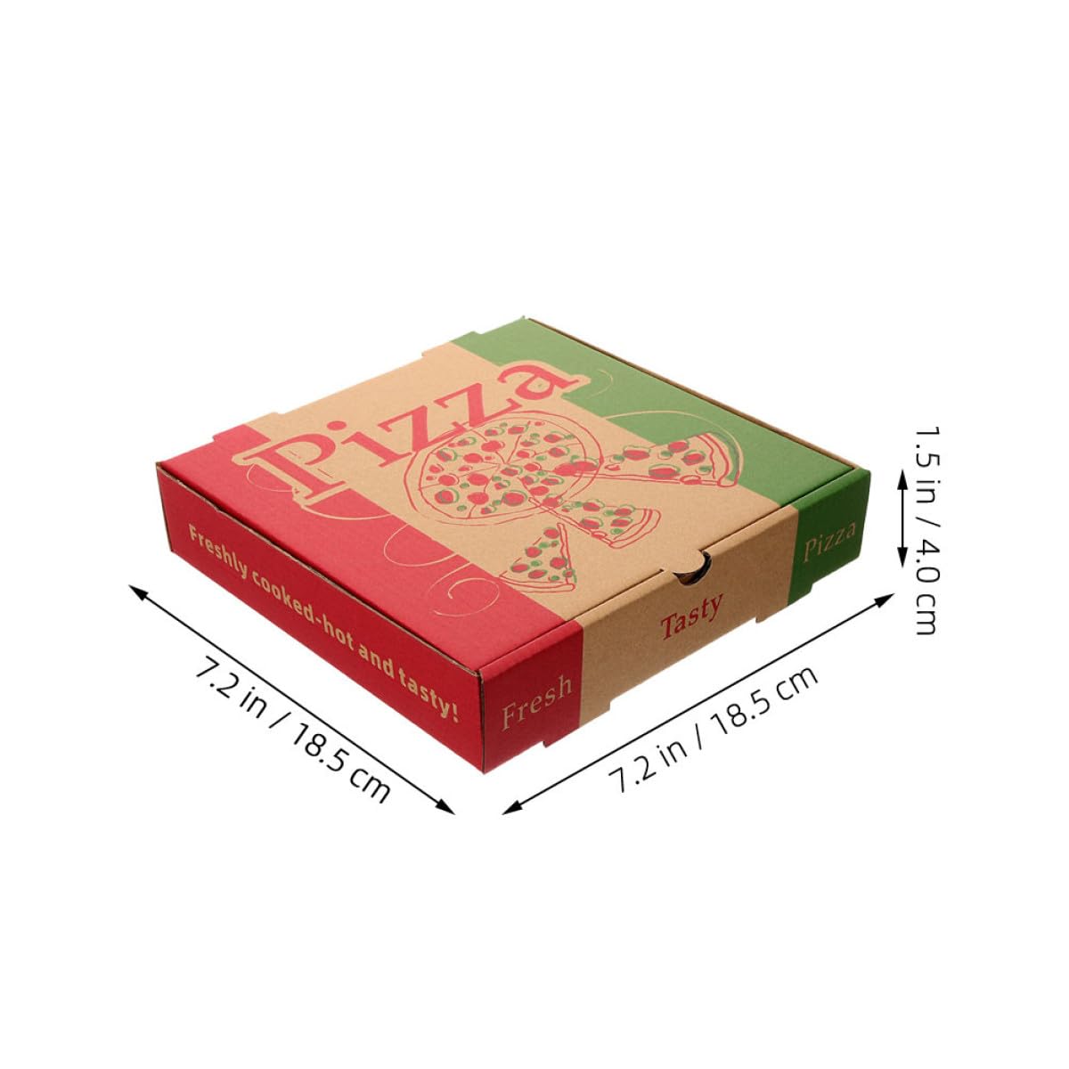 20 Cajas de Cartón Kraft Corrugado para Pizza de 7 Pulgadas Embalaje Reutilizable para Comida para Llevar y Decoración de Eventos