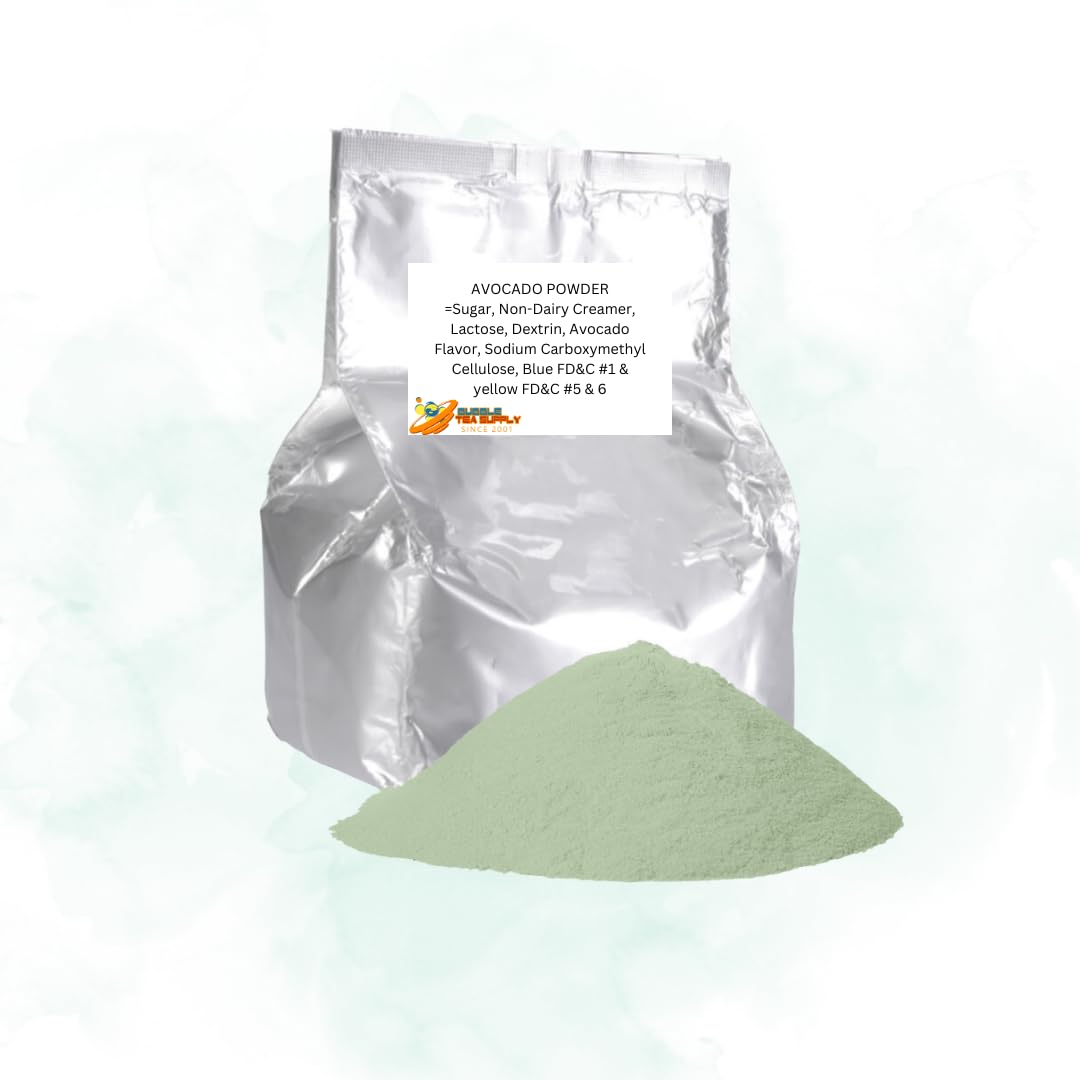 Avocado Flavored Boba Bubble Tea Powder for Milk Tea Premium Instant Drink Mix - 2.2 LB bag for 40-45 Servings - Just Add Tapioca Pearls by BUBBLE TEA SUPPLY