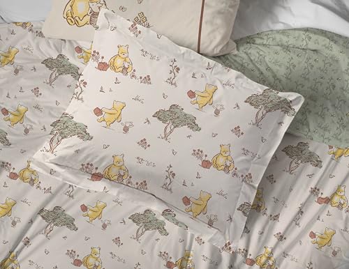 Image of Jay Franco Kids Bed Set, Beige, Winnie The Pooh, 7 Piece Queen