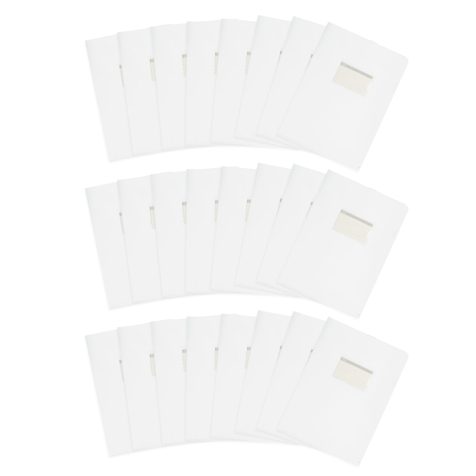 PATIKIL 24 Pack L-Type Plastic Folders, Letter Size Clear Folders for Documents Paper Sleeves Project Folder with Pocket for Home Office, Milky White