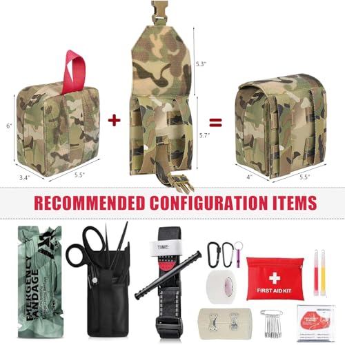 Bolsa táctica MOLLE Ifak individual pequeña para botiquín médico de emergencia 3