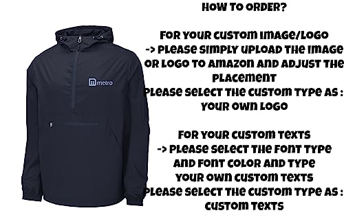 INK STITCH Men Jst66 Custom Personalized Embroidery Logo Texts Packable Anorak Pullover4