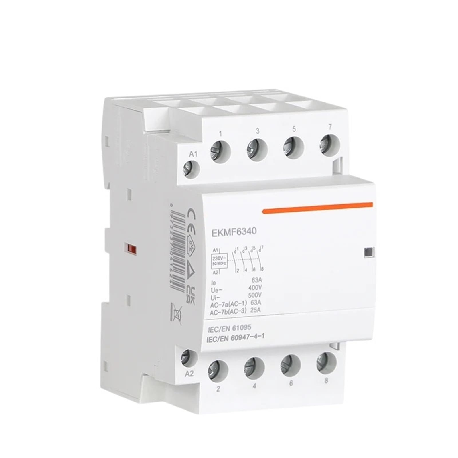 1 szt. 2P 4P 230 V 380 V 380 V Automatyczny stycznik modułowy trójfazowy 25A 40A 63A 2NO 2NC 4NO Din Rail(25A, 2NO2NC)