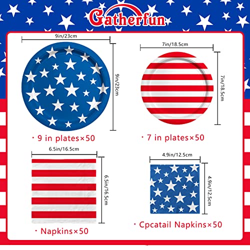 American-Flag-Patriotic-Party-Supplies-Disposable-dinner-paper-plates-dessert-paper-plates-Napkins-and-Cocktail-napkins-for-Veterans-Day-Election-Day-4th-of-July-Independence-Day-Decorations-Serve-50 American Flag Patriotic Party Supplies Disposable dinner paper plates dessert paper plates Napkins and Cocktail napkins for Veterans Day Election Day 4th of July Independence Day Decorations Serve 50