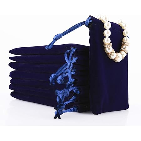 50 Pack Velvet Drawstring Pouches - Creamy White Jewelry Gift Bags For Travel & Party Favors